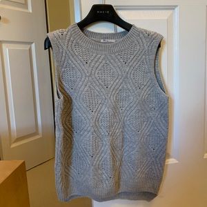 Grey Knit Sweater Vest